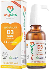 Vitamin D3 D - 3 FORTE flĂŒssig 2000 IE 50 ml MYVITA Tropfen